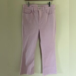 J. Crew Women’s 9”Billie Demi Boot Crop Denim Pants in Light Pink Size 28/6